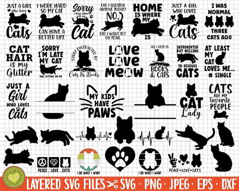 Download Cat Design Bundle Files for Cricut