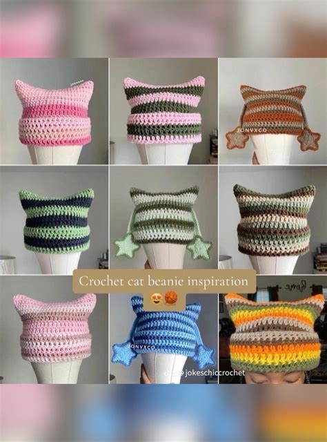 Cat Ear Crochet Beanie