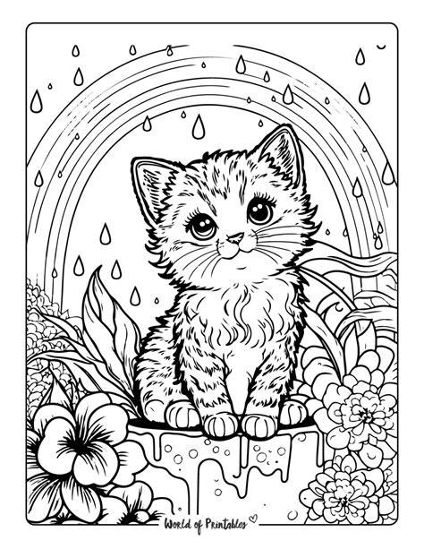 Cat Free Coloring Pages For Adults