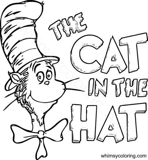 Cat In A Hat Coloring Pages