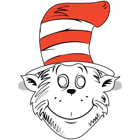 Cat In The Hat Face Template