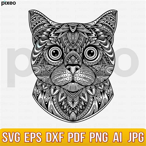 81+ Cat Mandala SVG, SVG Cat Mandala Cricut Kitten Silhouette Etsy Gato Sold Instant Vendido Producto Por. Design & Templates Paper & Party Supplies Cat Love Mandala SVG Cricut