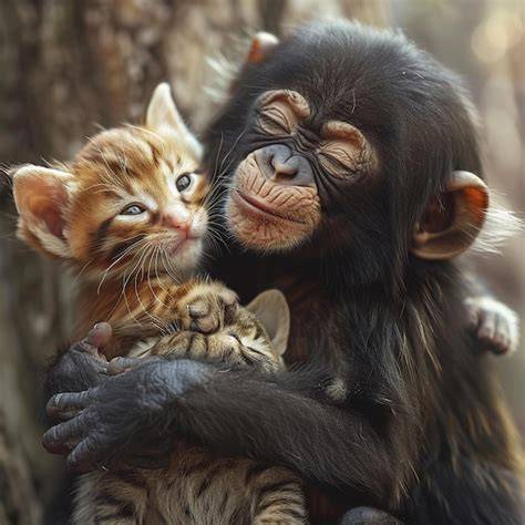 Cat Monkey Funny Video