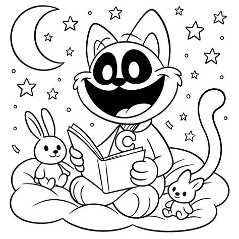 Cat Nap Coloring Page