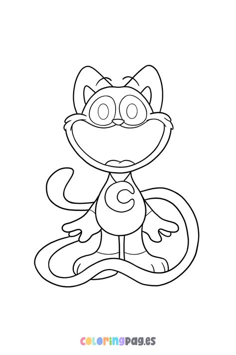 Cat Nap Poppy Playtime Coloring Page