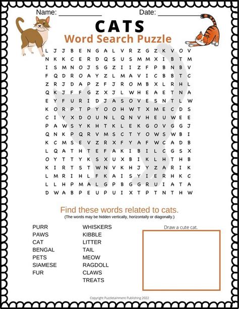 Cat Puzzle Printable