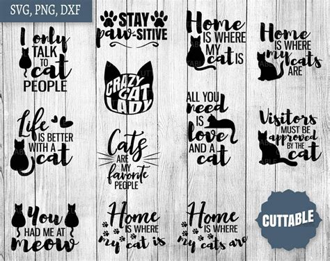 Download Cat Quotes Bundle Cut Files