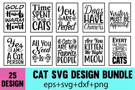 Download Cat Quotes Bundle Files for Cricut