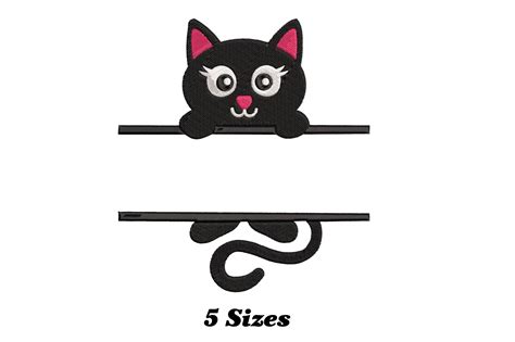Download Cat Split Monogram Frame For Crafts