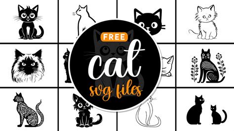 Feline Fanatics Rejoice: Purrr-fect Your Projects with Free Cat SVGs!