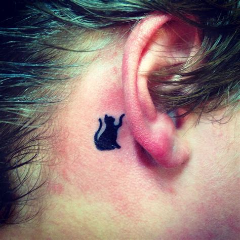 Cat Tattoo In Ear