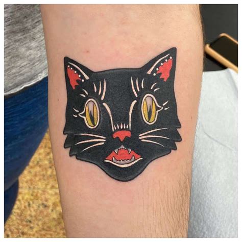 Cat Traditional Tattoo