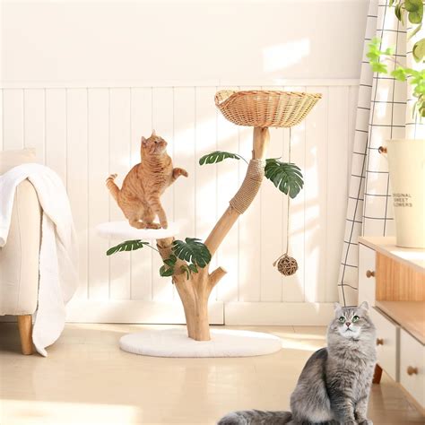 Cat Trees With Leaves