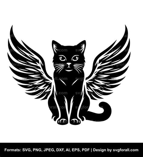 Download Cat with Wings SVG File - SVG Design Files