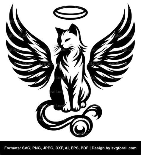 Download Cat with Wings SVG File - SVG Design Printable