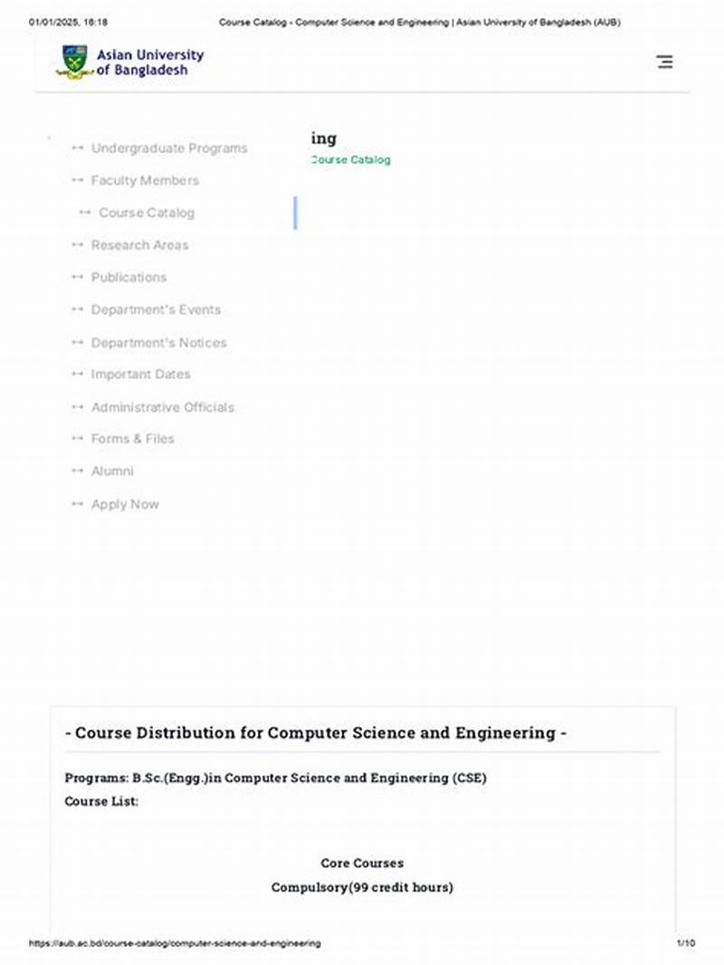 Catalog Computer Science