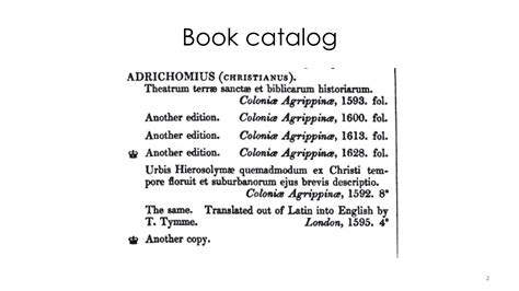 Catalog Definition Literature