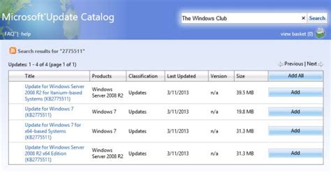 Catalog.update.microsoft.com Service Unavailable