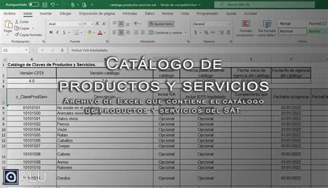 Catalogo Del Sat En Excel