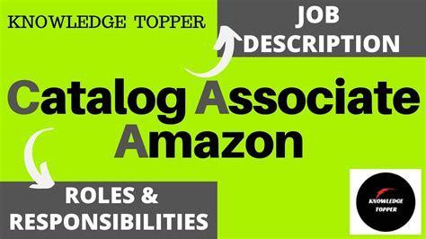 Catalogue Associate Amazon Chennai Job Description