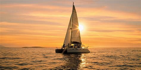 Catamaran Sailing Sunset