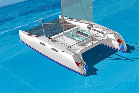 Catamaran boat deck