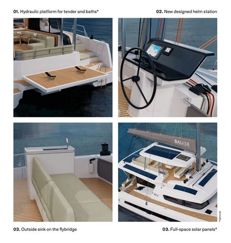 Catamaran decks area