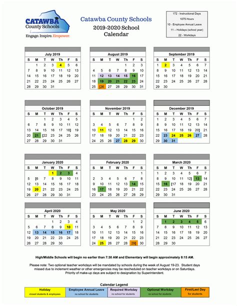 Catawba County Schools Calendar 2021 Calendar 2021