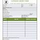 Catering Order Form Template Free