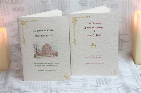 Catholic Wedding Program Template, Diy Navy Blue Cross Ceremony Booklet