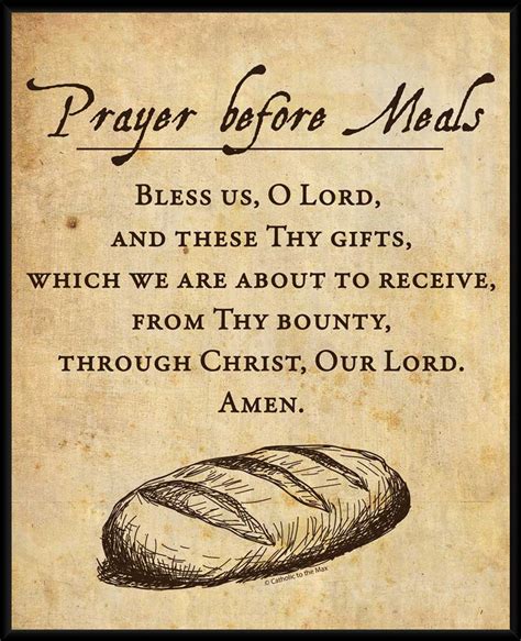 Catholic Prayer Before Meals Printable