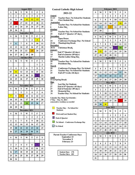 Catholic Central Calendar