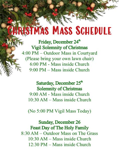Catholic Christmas Mass Schedule Cincinnati 2023