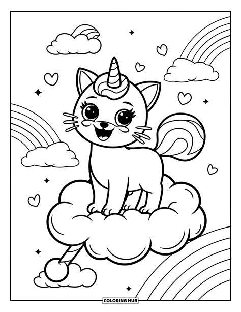 Caticorn Coloring Page