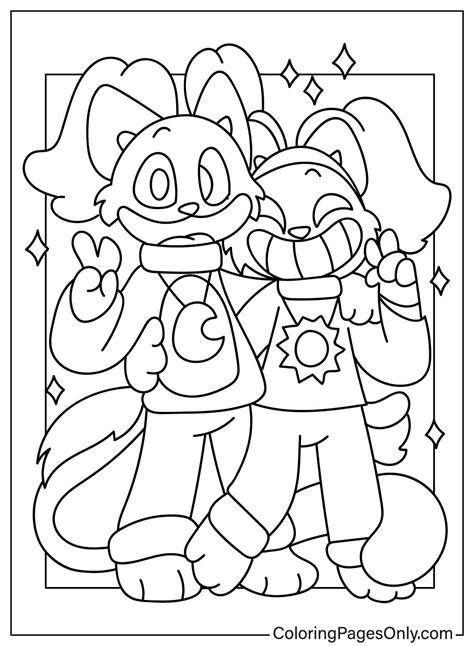 Catnap And Dogday Coloring Pages