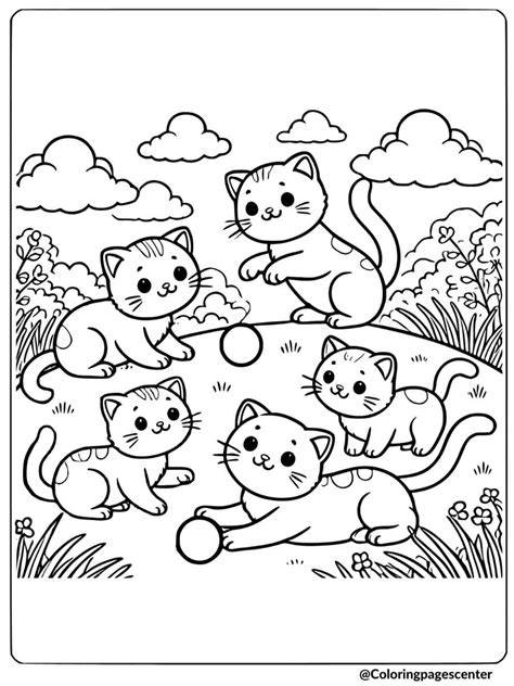 Cats Coloring Page