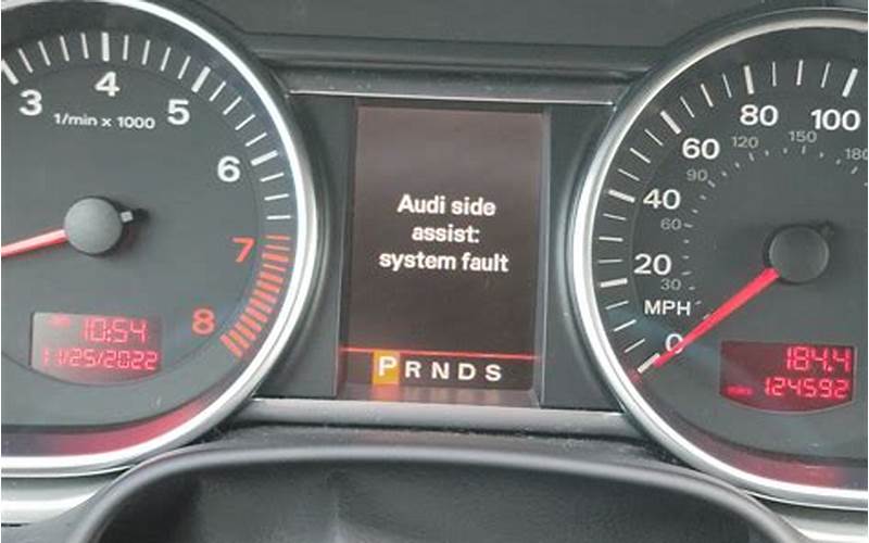 Causes Of Audi Side Assist System Fault