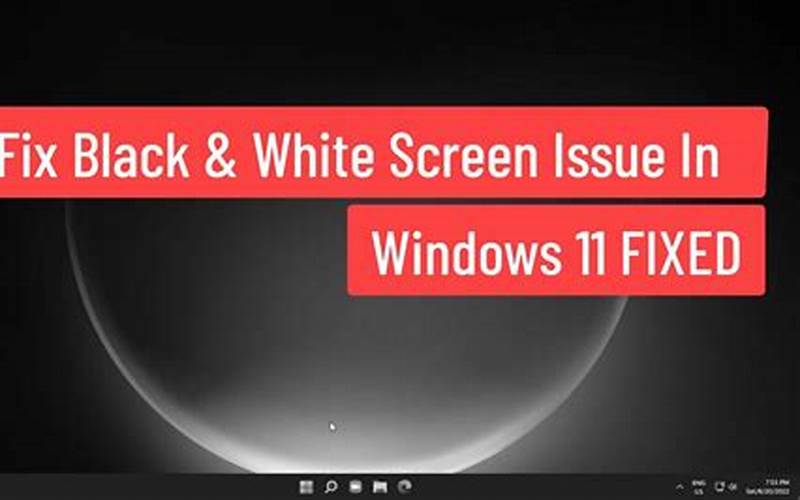 Causes Of Black And White Screen