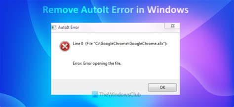 Causes of AutoIt Error on Windows 10/11