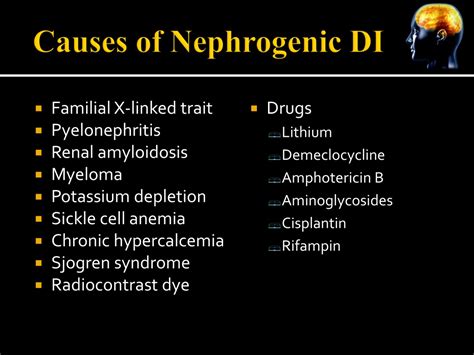 Causes of Inherited Nephrogenic DI Genetic Defects