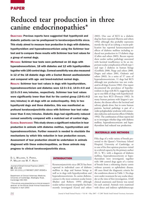 Causes of Reduced Tear Production