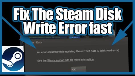 Causes of Steam Disk Write Error