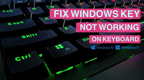 Causes of the Windows Key Not Working Issue