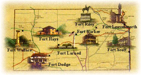Map of routes to the gold region of Western Kansas Kansas Memory