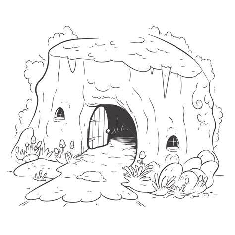 Cave Coloring Pages