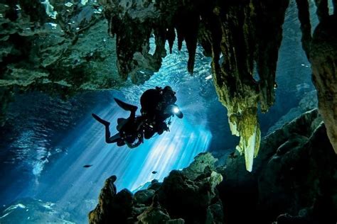 Cave Diving at Dos Ojos