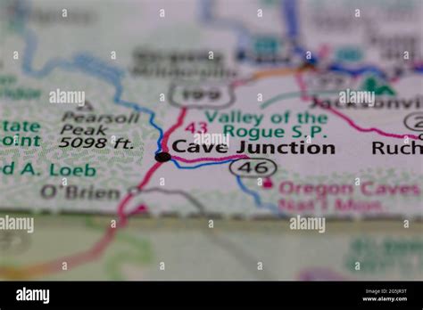 Aerial Photography Map of Cave Junction, OR Oregon