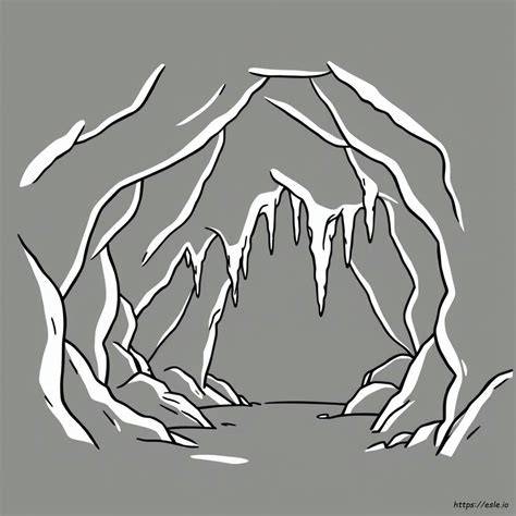 Cave Outline Coloring Pages For Caves