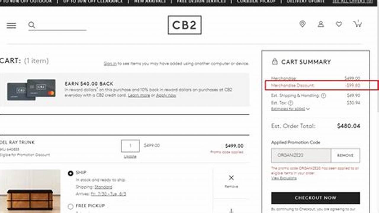 Cb2 Promo Code 2024