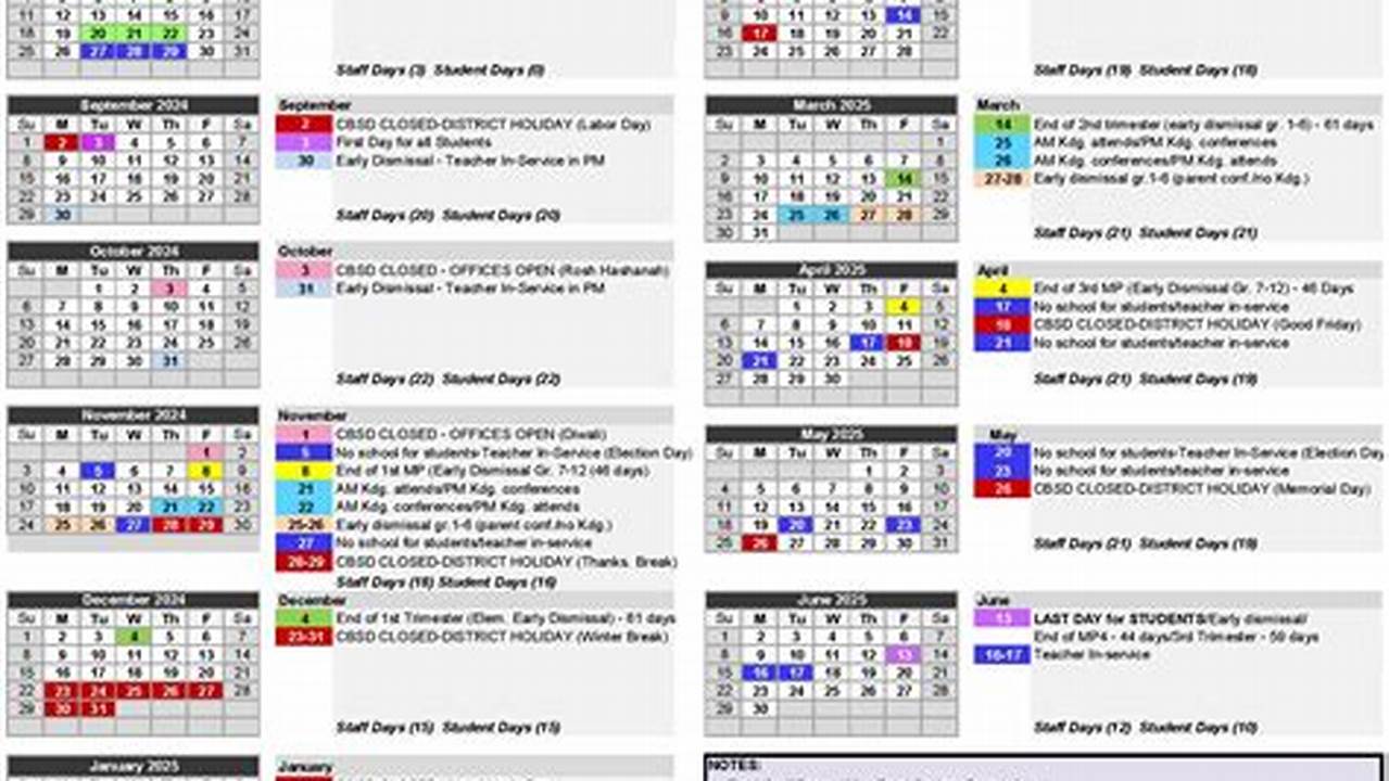 Cbsd Calendar 2025